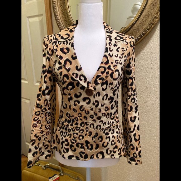 Nanette Lepore Jackets & Blazers - Nanette Lepore leopard jacket size 4